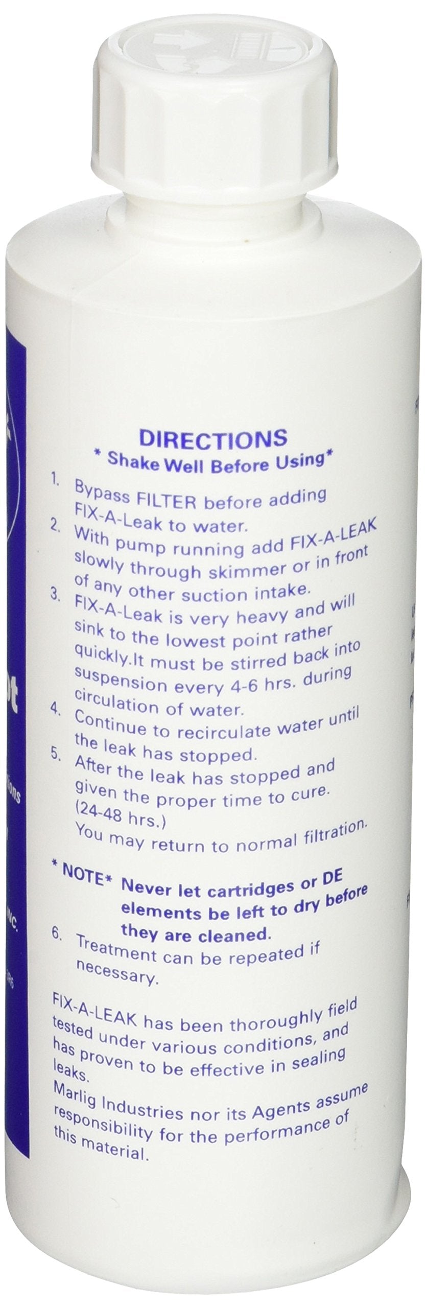 Marlig Fix-A-Leak seal being applied to a pool leak for quick repair.