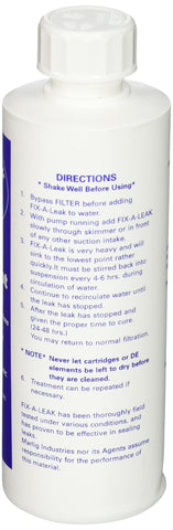 Marlig Fix-A-Leak seal being applied to a pool leak for quick repair.