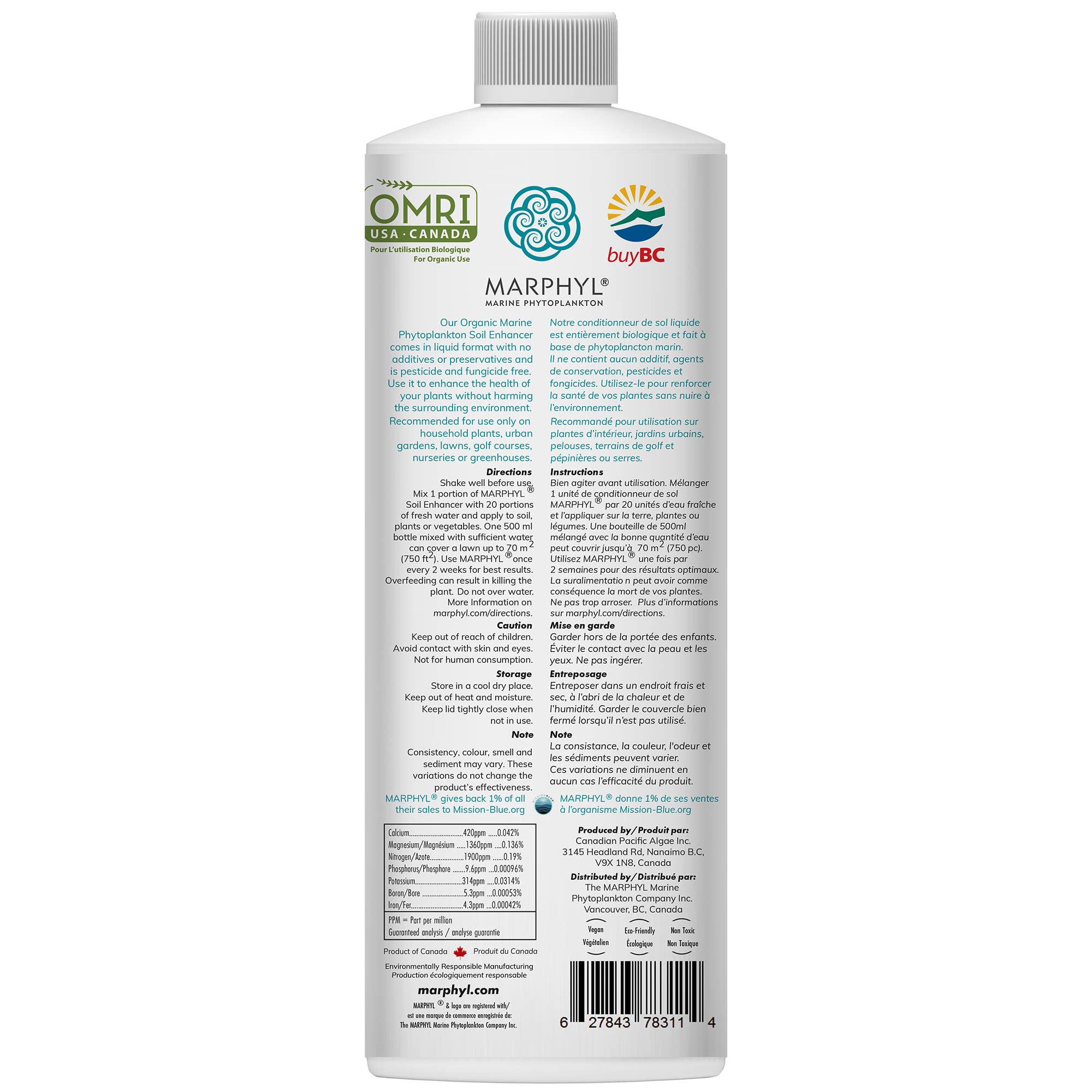 MARPHYL All-Purpose Plant Food supports vegetables and edible crops.