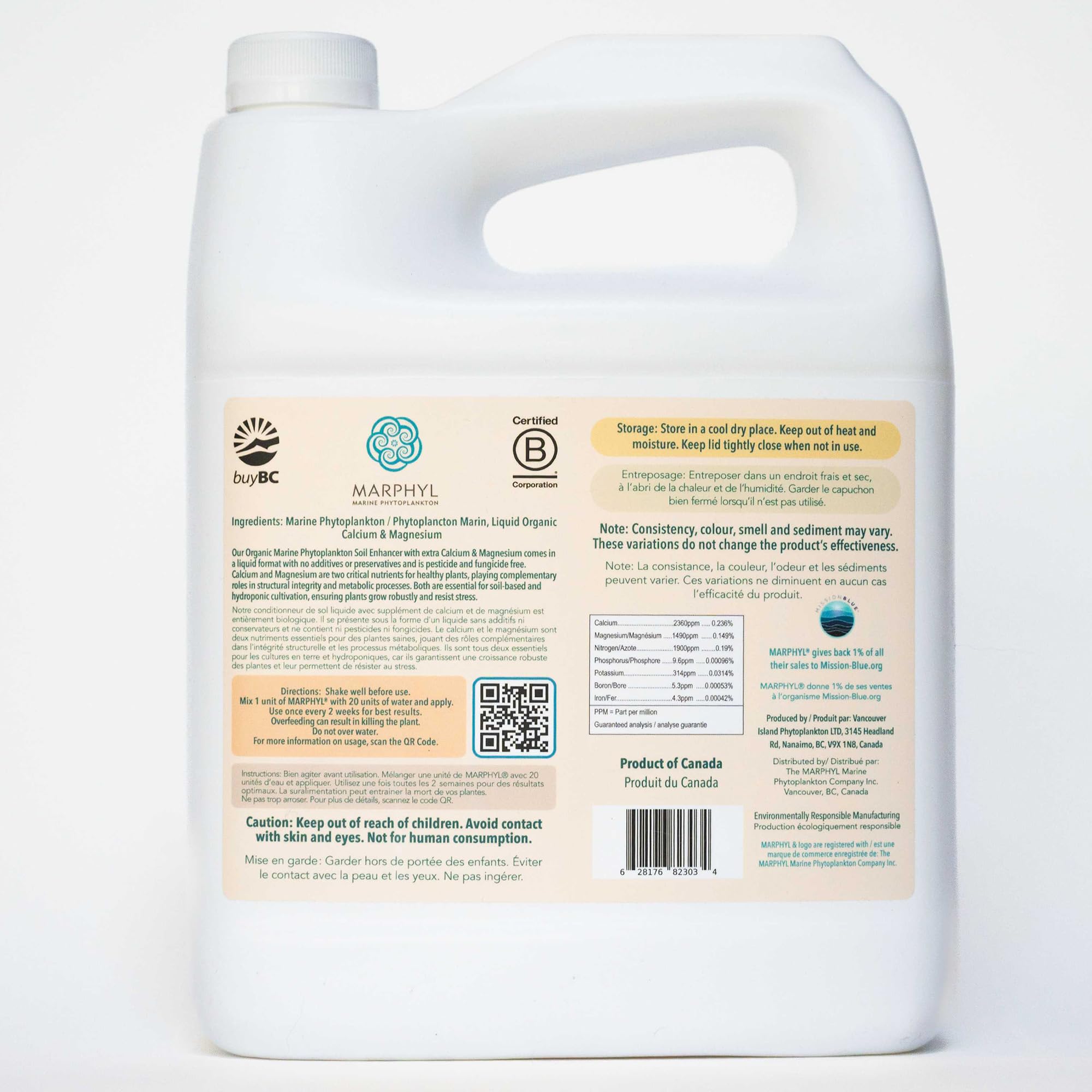 MARPHYL Cal-Mag applied to containers supports consistent growth.