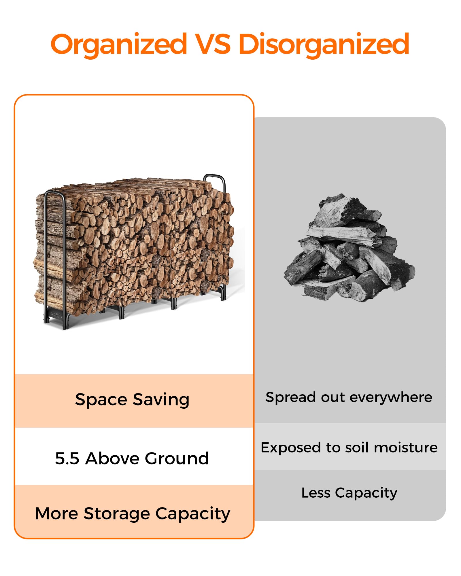 Mars Explo 6ft outdoor-use rack figure illustrates outdoor placement flexibility near seating.