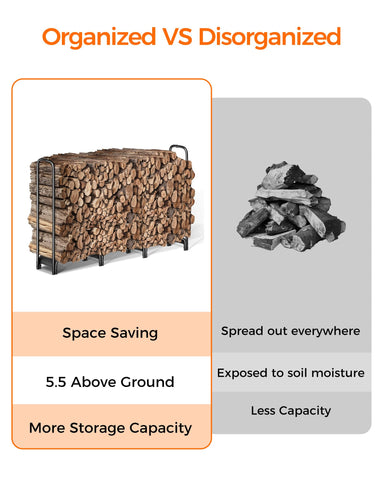 Mars Explo 6ft outdoor-use rack figure illustrates outdoor placement flexibility near seating.