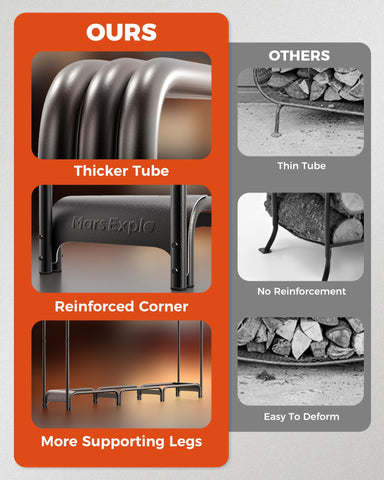 Mars Explo 6ft weatherproof-finish rack captures rust-resistant coating for outdoor durability.