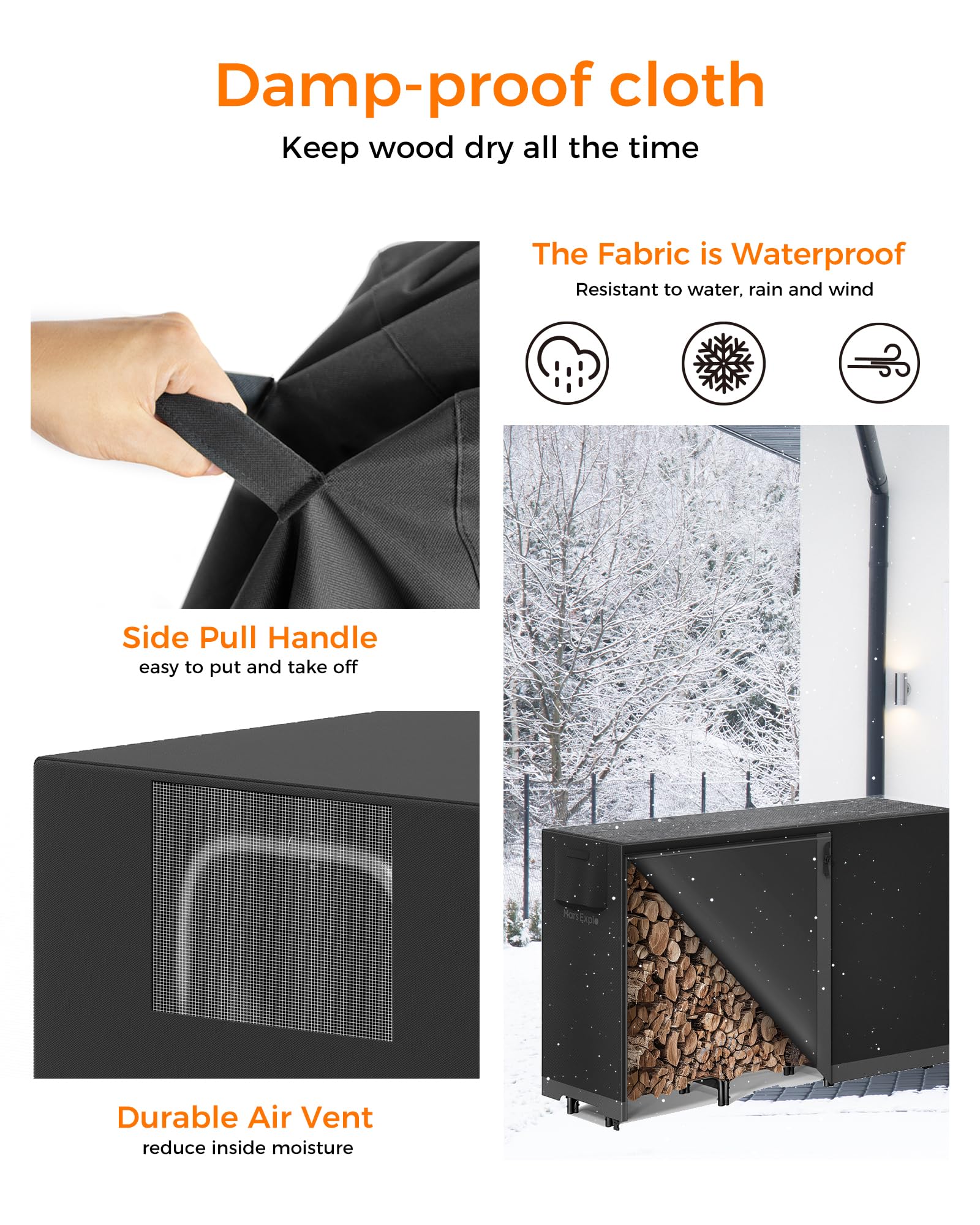 PU and PVC coatings protect Mars Explo firewood from moisture