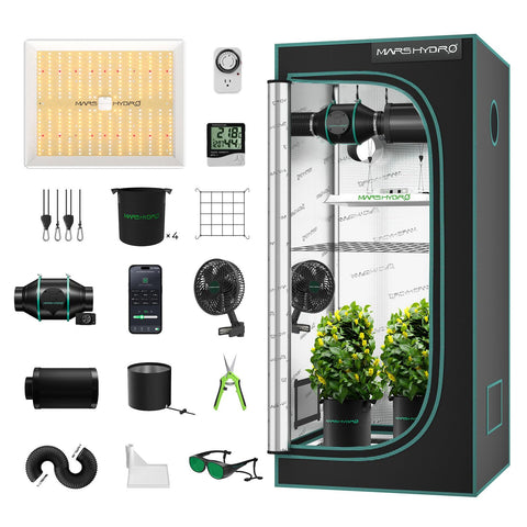 Mars Hydro 3x3 grow tent kit ready for efficient indoor cultivation.