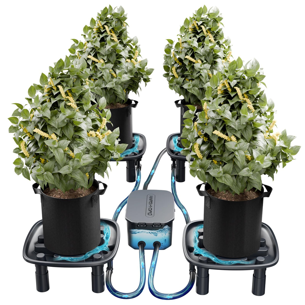 MARS HYDRO auto drainage system with pump for quick runoff clearance