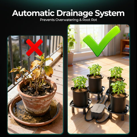 Elevated runoff trays by MARS HYDRO prevent waterlogging