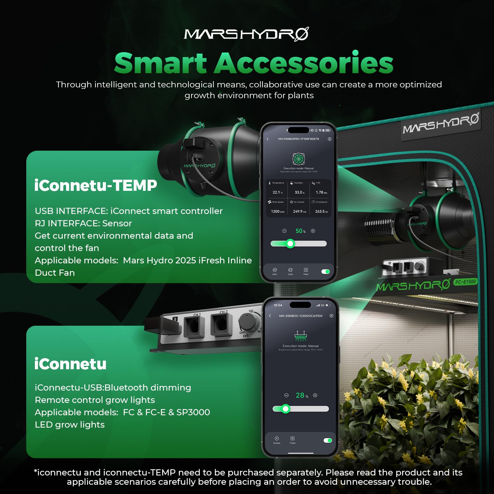 Mars Hydro iConnectu smart ecosystem compatibility expands controls.