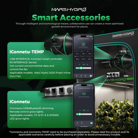 Mars Hydro iConnectu smart ecosystem compatibility expands controls.