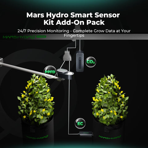 Mars Hydro Smart Sensor Kit CO2 monitor helps align gas levels with growth stages