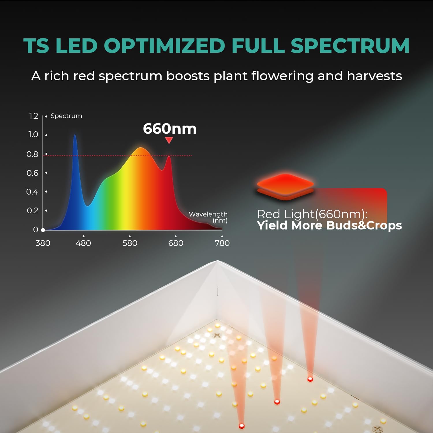 Mars Hydro TS3000 energy-efficient alternative to 600W HPS for indoor grows.