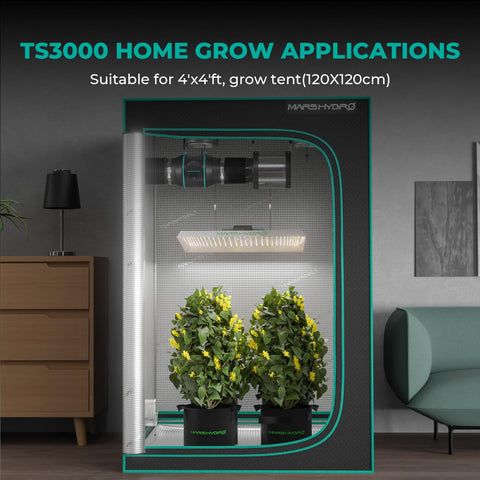 Mars Hydro TS3000 ideal for indoor grow tents and greenhouses.