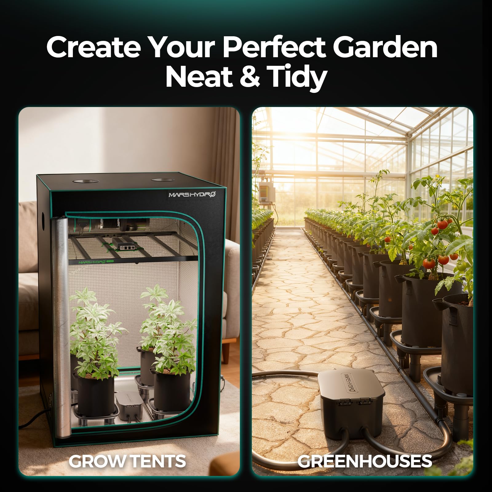 V-tilt trays improve airflow around root zone
