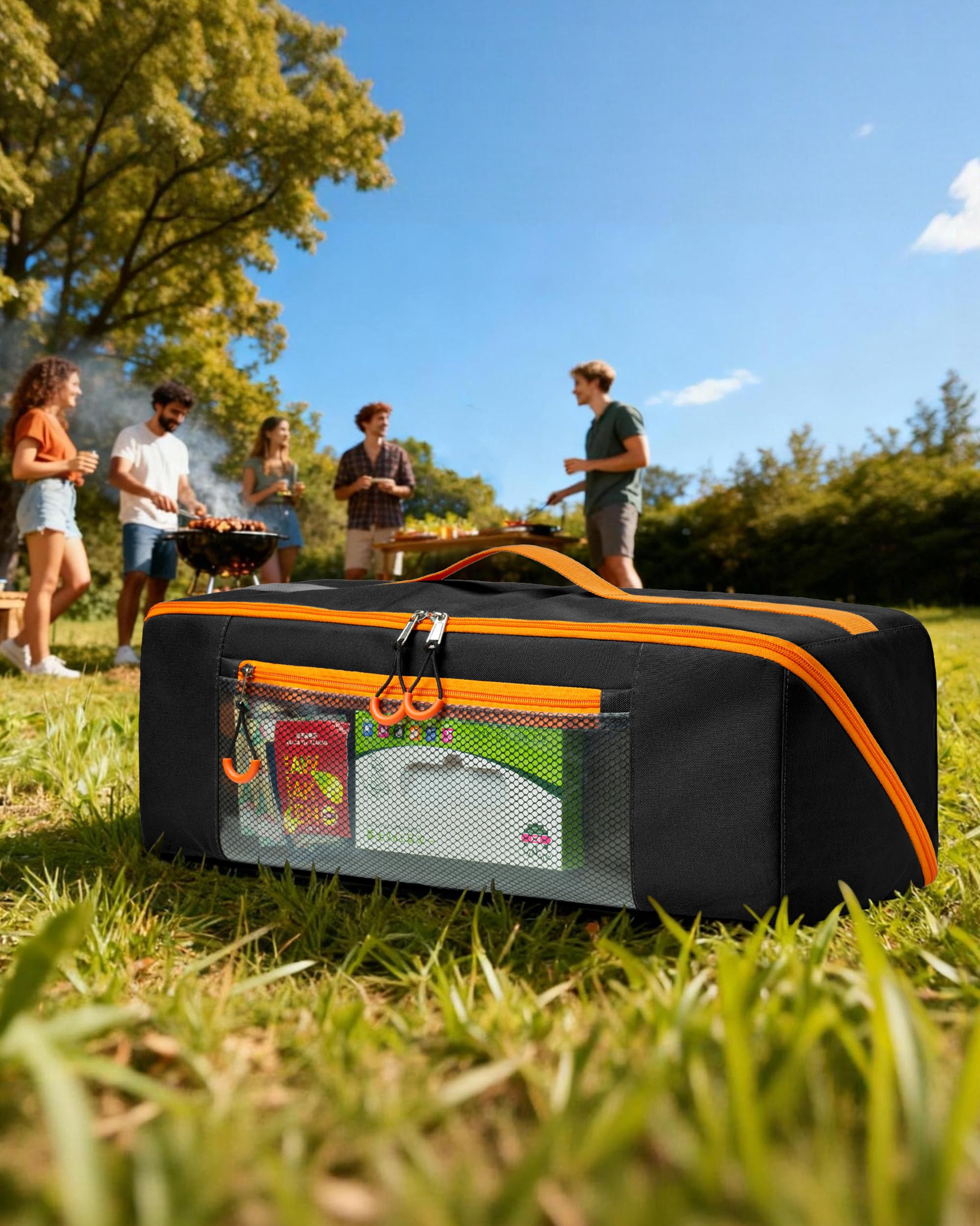 Marscamd grill bag in action at an outdoor barbecue setting