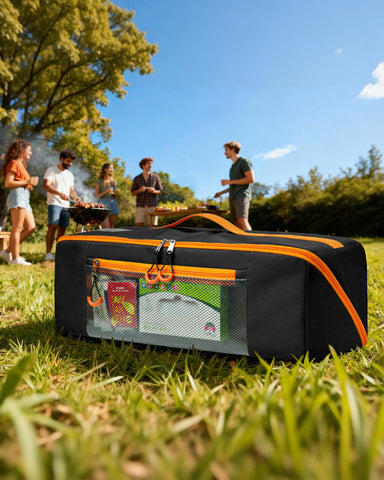 Marscamd grill bag in action at an outdoor barbecue setting