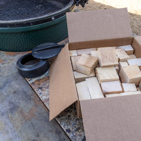 MARSHALLTOWN hickory chunks bag-open ready for cooking sessions