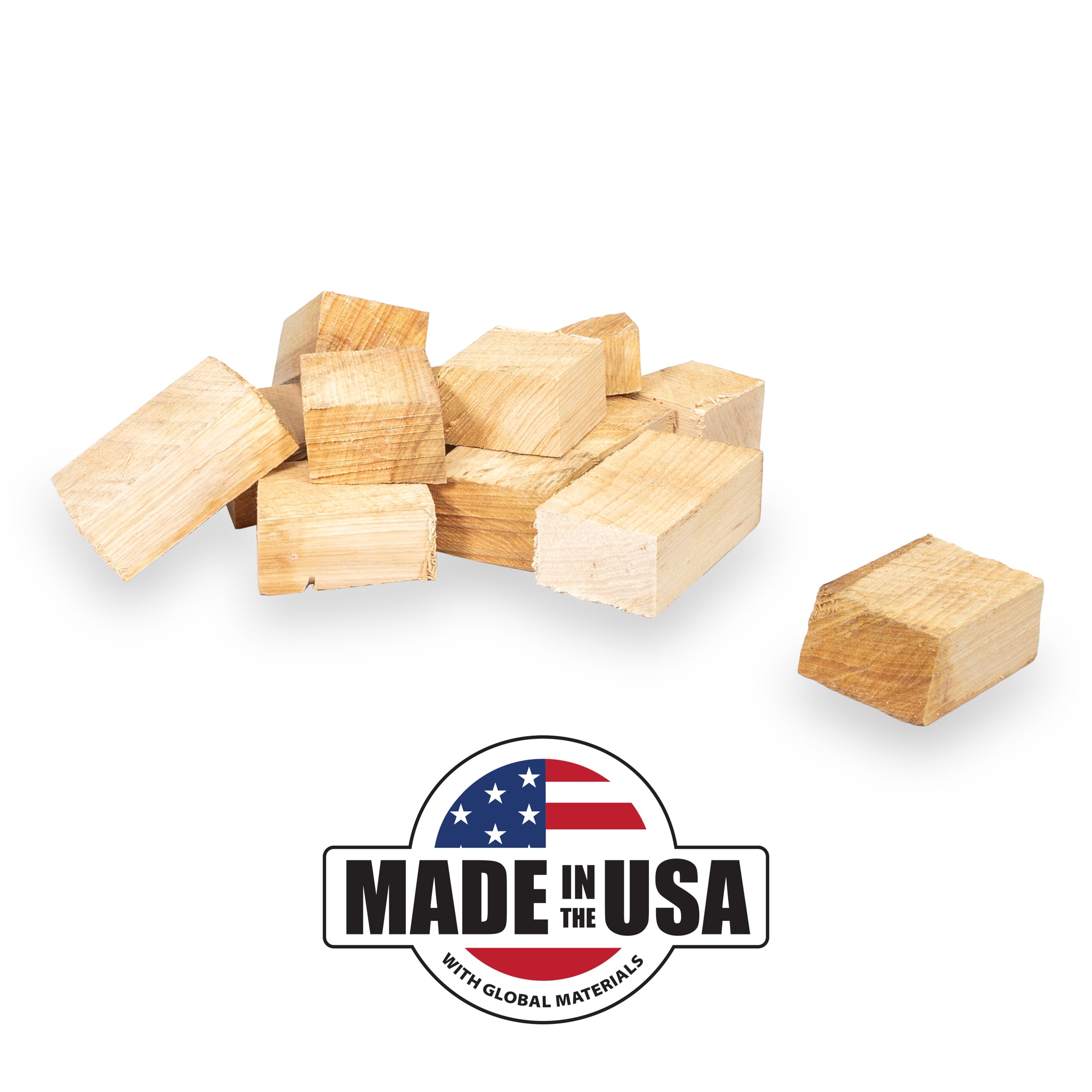 MARSHALLTOWN hickory chunks close-up texture for deep smoke notes