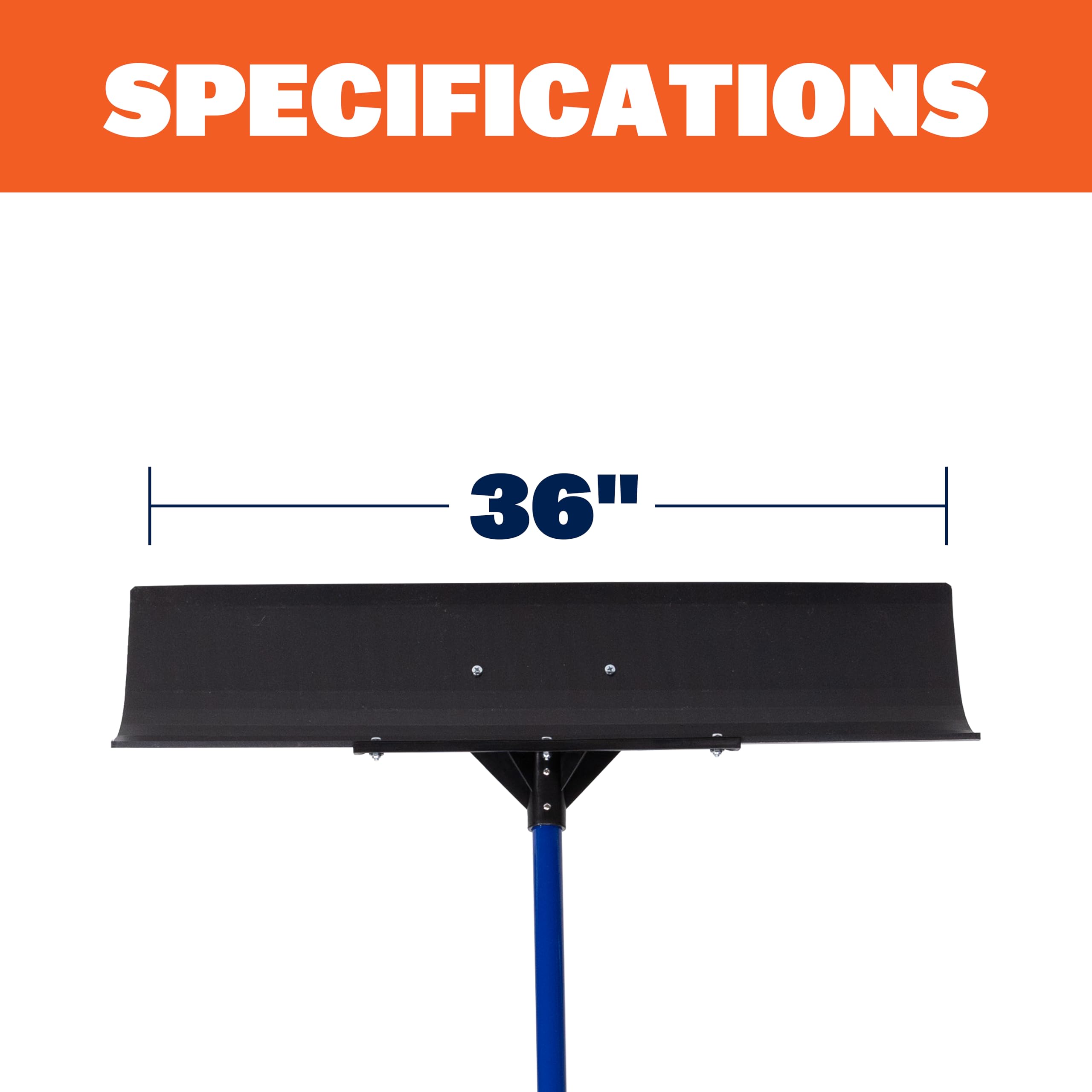 Ergonomic D-grip on the Marshalltown Polar Pusher enhances comfortable long pushes.