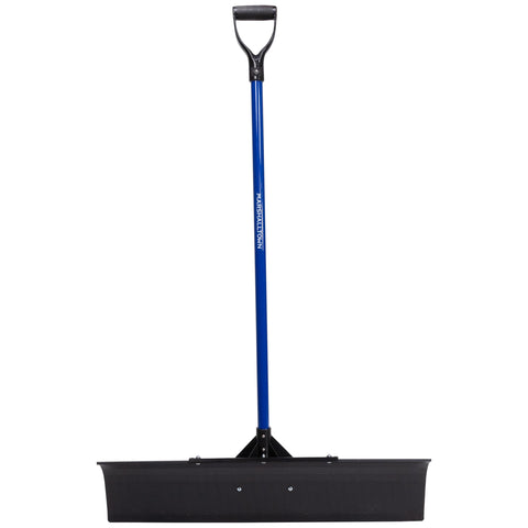 UHMW blade of the Polar Pusher resists wear in heavy snow.