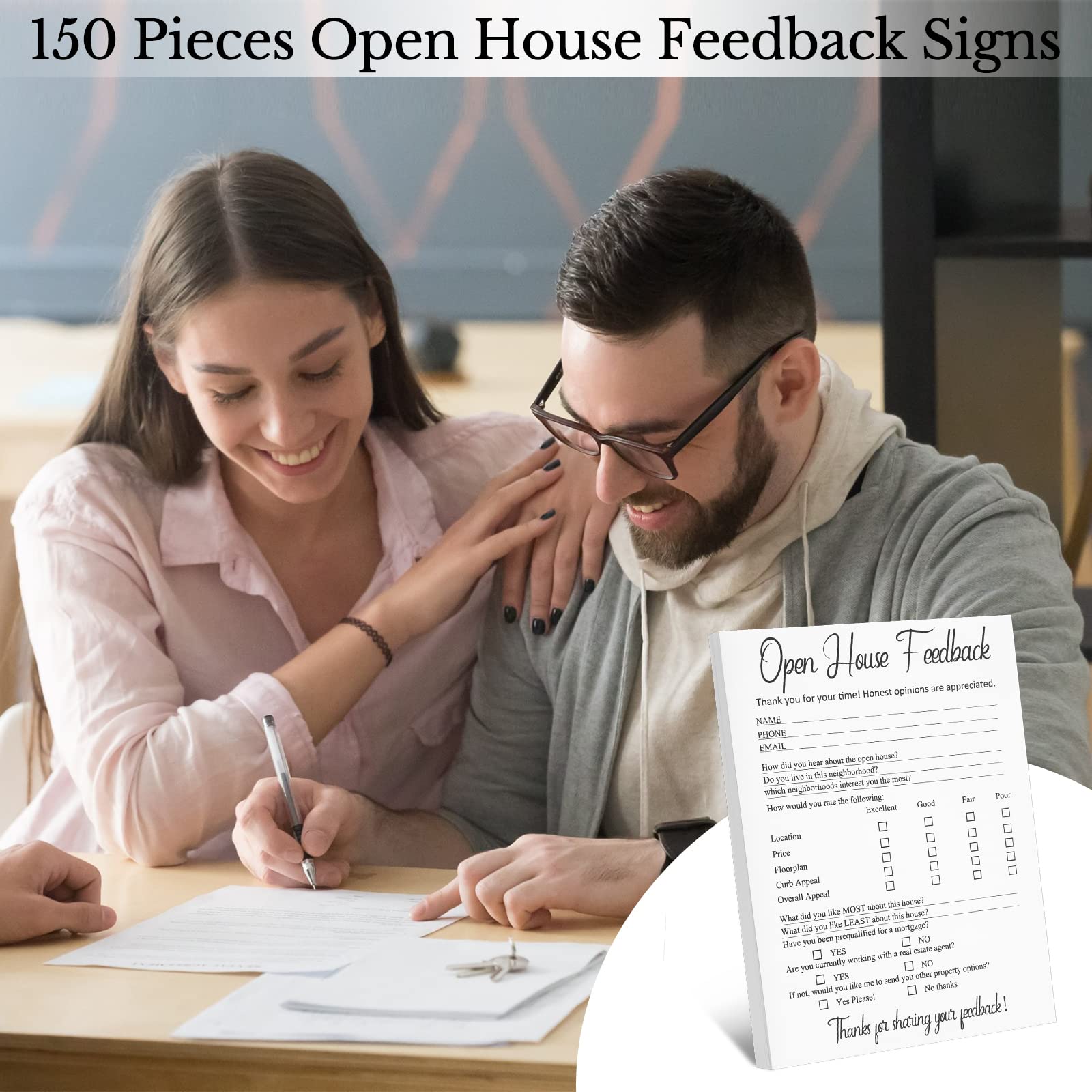 Marspark open house signs measuring 7.9 by 5.9 inches for clear visibility