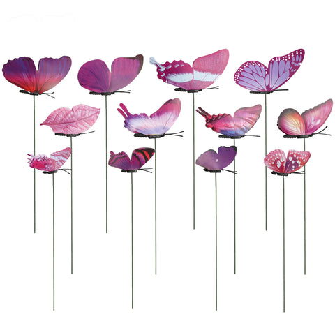 Marsrut purple butterfly stake in a sunny pot adds vivid color.