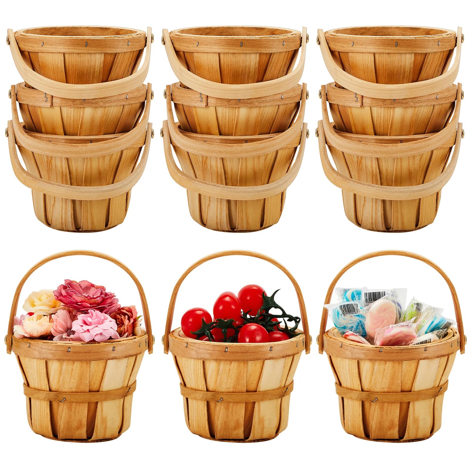 Marsui berry basket front view highlighting rustic charm for fruit display.