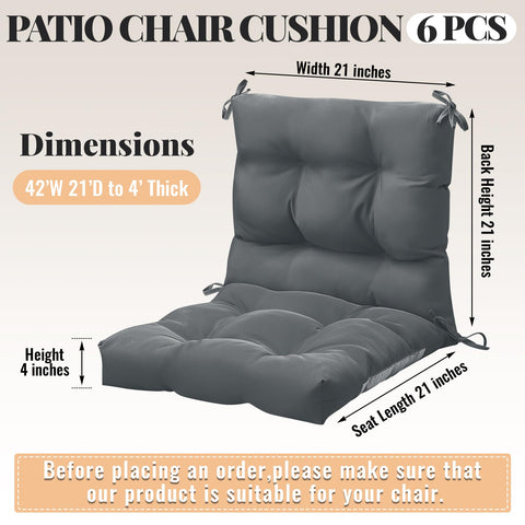 Marsui cushions with ties secure easily to chairs for stable seating.