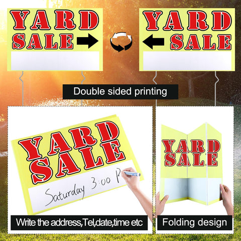 Marsui double-sided yard sign helps guide customers to your sale.