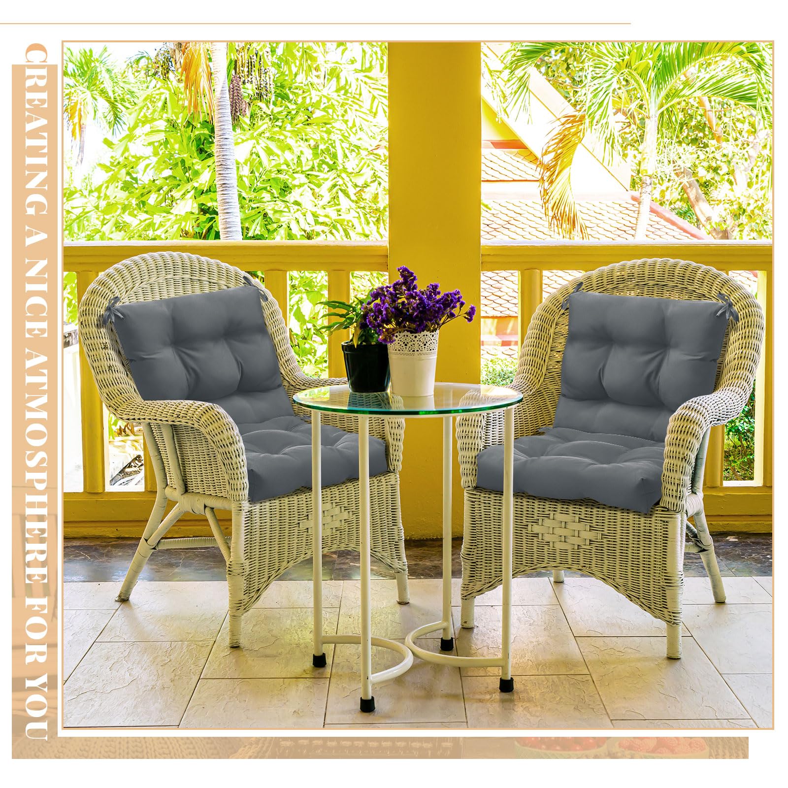 Marsui indoor-outdoor cushions suit both patios and living spaces.