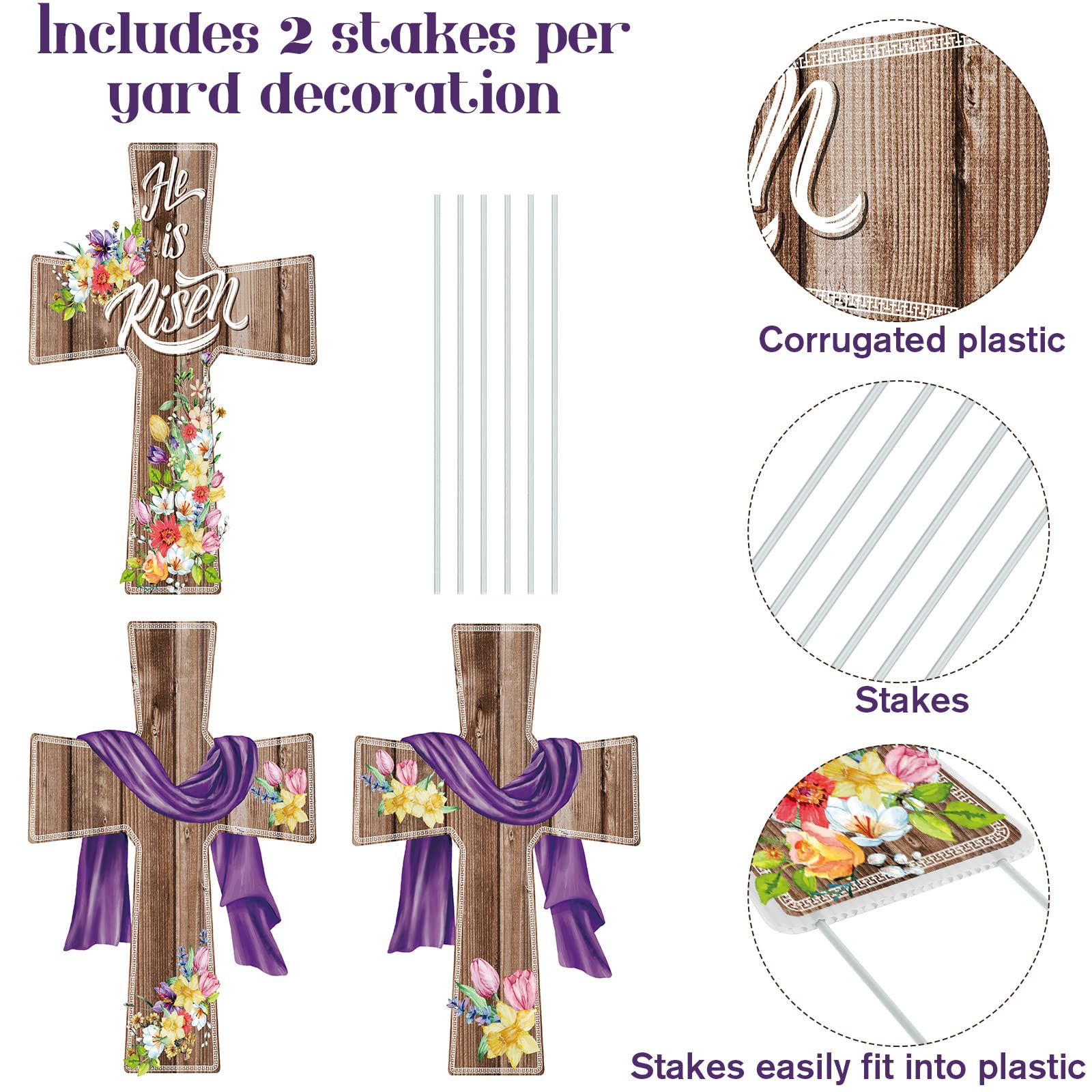 Marsui outdoor Easter yard stake brightening lawn or porch