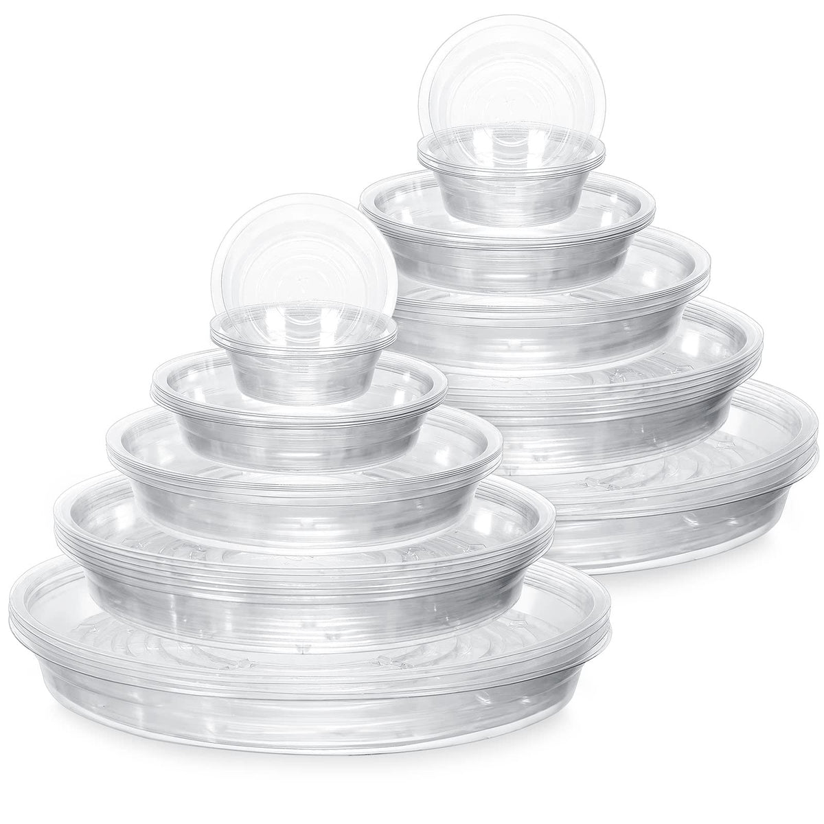 Marsui plant saucer 4 inch clear tray catches overflow and protects floors