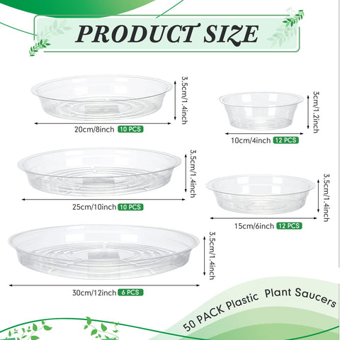 Marsui plant saucer 6 inch clear tray ideal for indoor pots