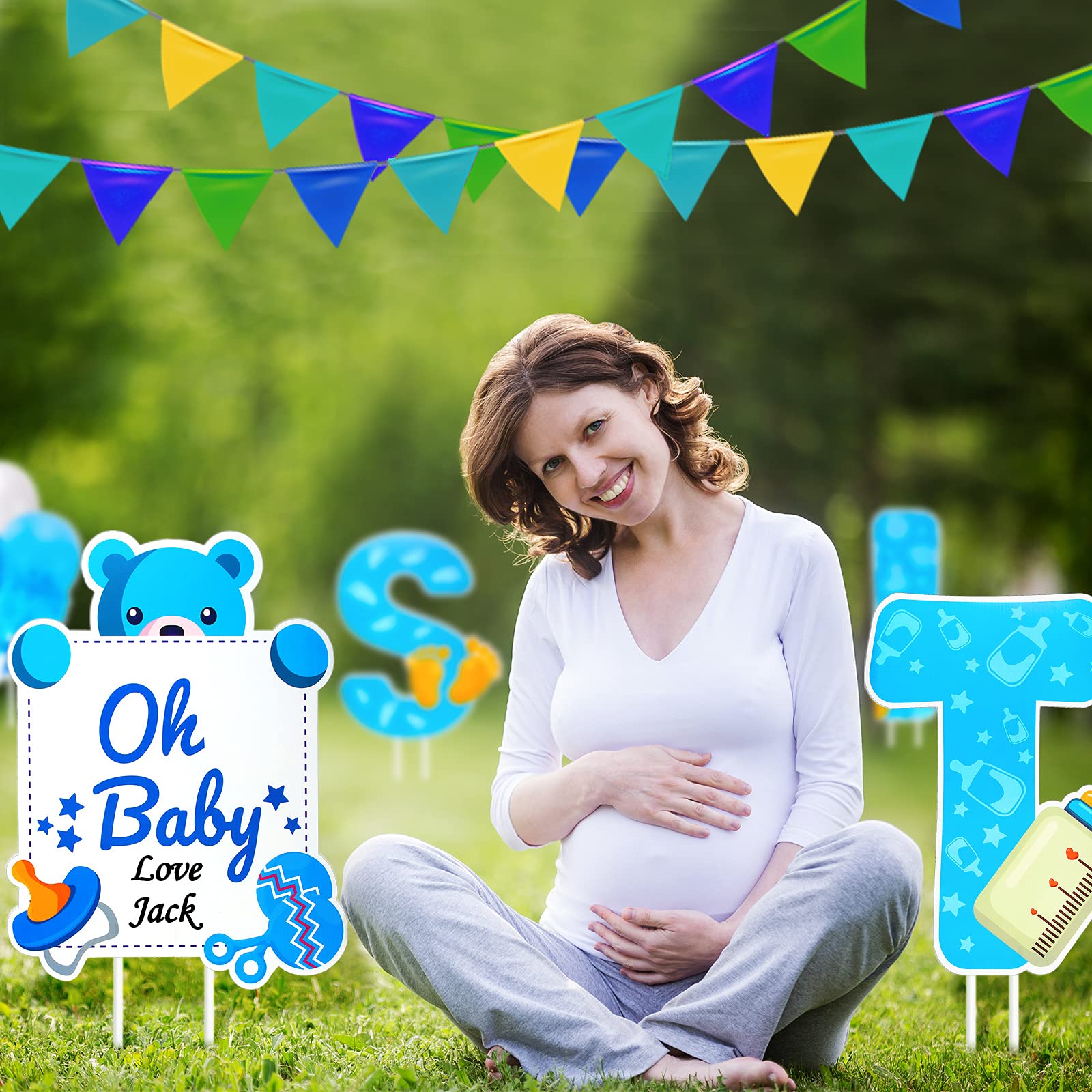 Marsui reusable indoor-outdoor baby sign decor doubles as wall art.