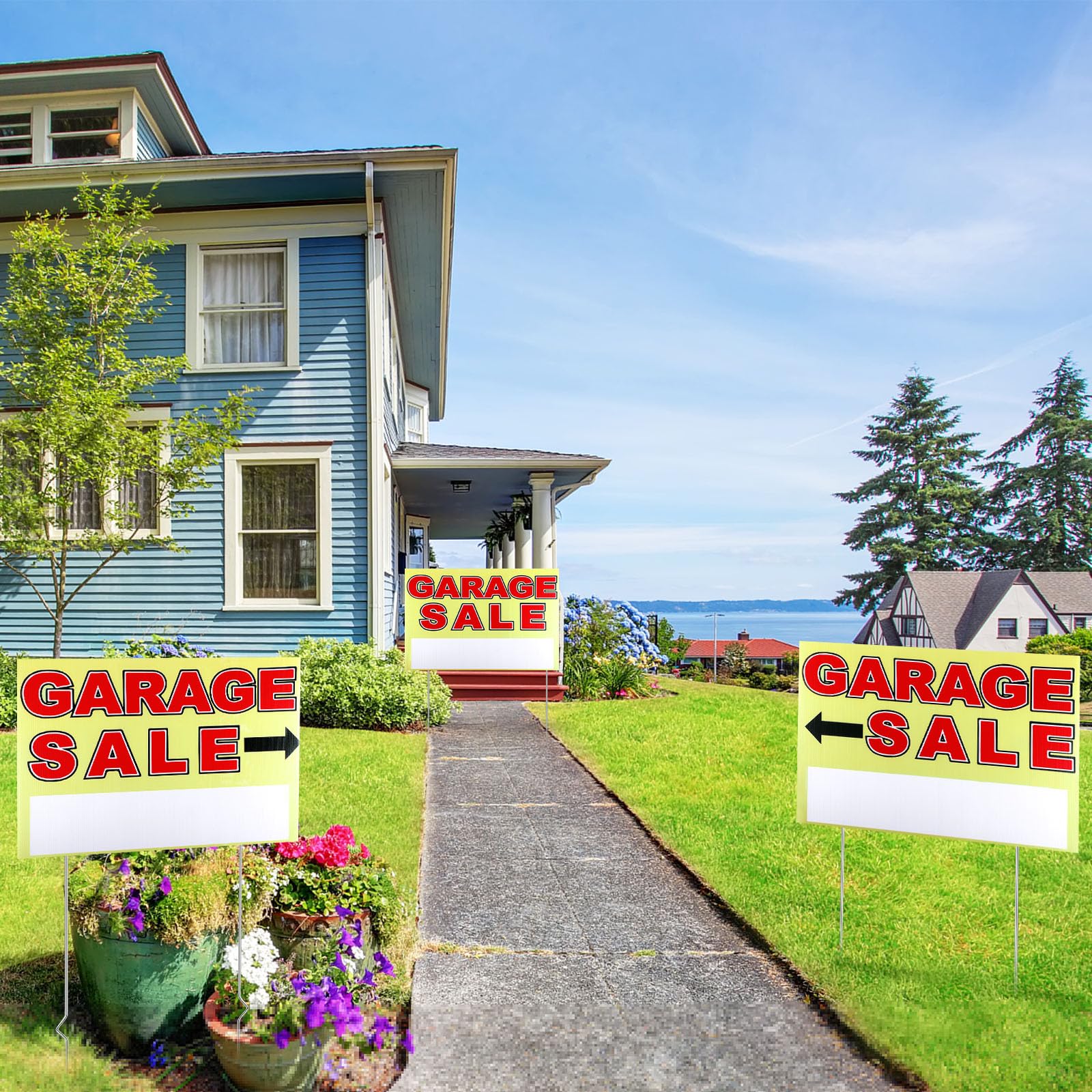 Marsui signs use vibrant yellow, red, and black to grab attention
