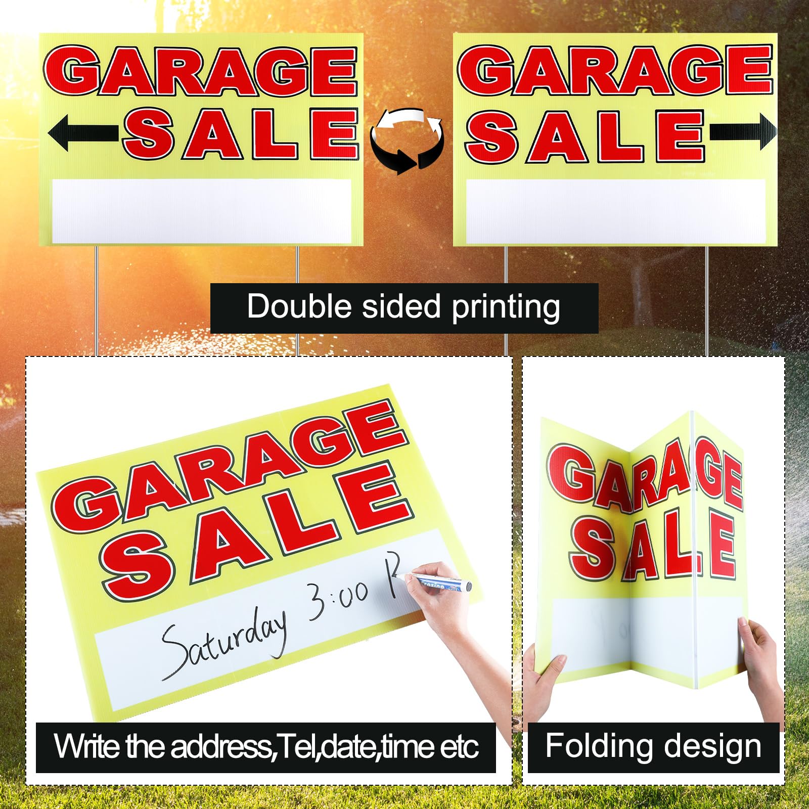 Marsui yard signs with sturdy corrugated plastic withstand outdoor conditions during sales