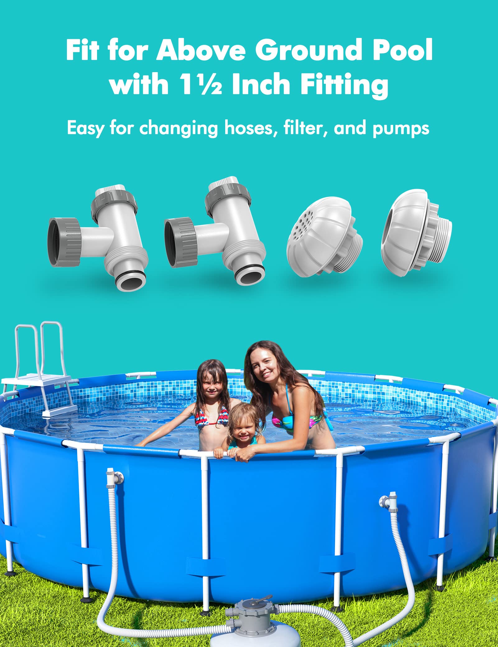 MASCARRY 1.5 inch hose port connection enables easy pump upgrade