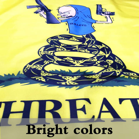Masquita Are You Threatening Me flag UV fade resistant for long-lasting outdoor display.