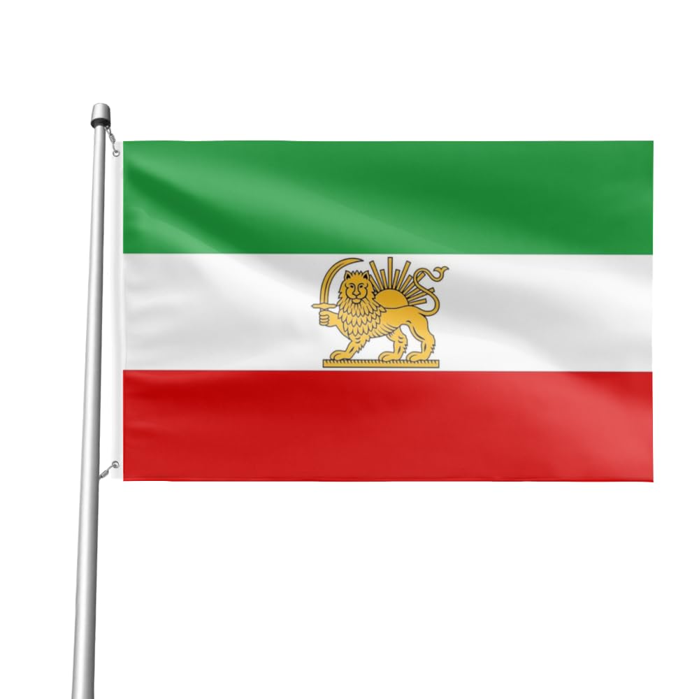 Masquita flag hoisted on a pole with bold Lion and Sun design for outdoor display