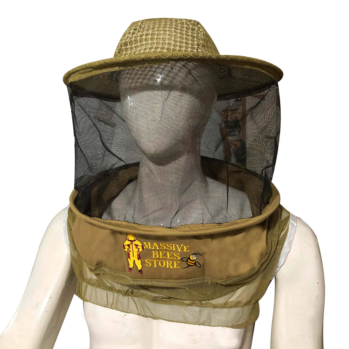 Massive Bee Store round hat veil closeup with breathable protection for beekeepers