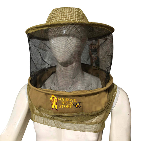 Massive Bee Store round hat veil closeup with breathable protection for beekeepers