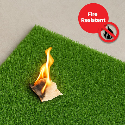 MASSTEELGER realistic grass look helps blend with outdoor aesthetics at home