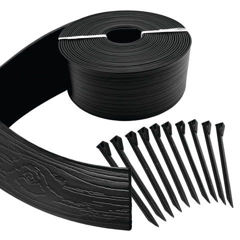 Master Mark landscape edging coil forms a crisp 40 ft border for lawns and gardens.