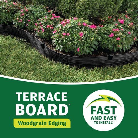 Master Mark terrace edging defines planting beds with clean, curved lines