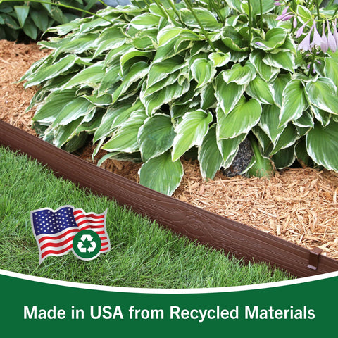 Master Mark mulch retention border enhances garden beds neatly.