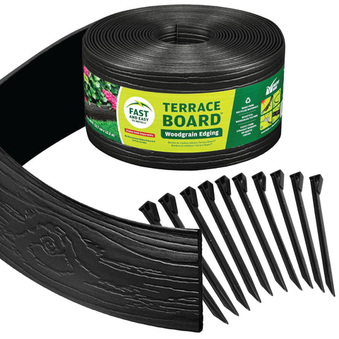 Master Mark Terrace Board edging with wood-grain look defines borders