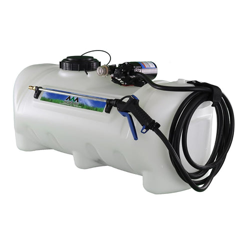 Master Mfg 25-Gallon Deluxe Spot Sprayer front view for targeted outdoor spraying on vehicles.