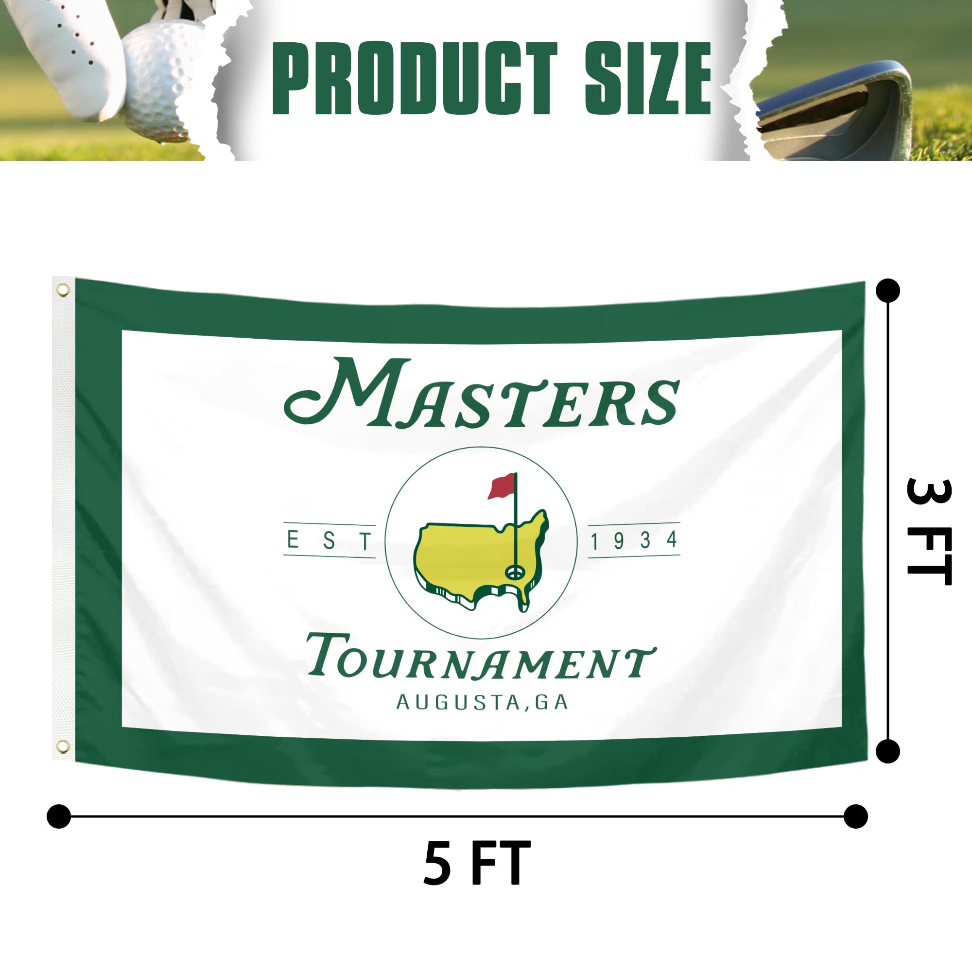 Master Tournament Flag double-sided view keeps symbols readable from both sides