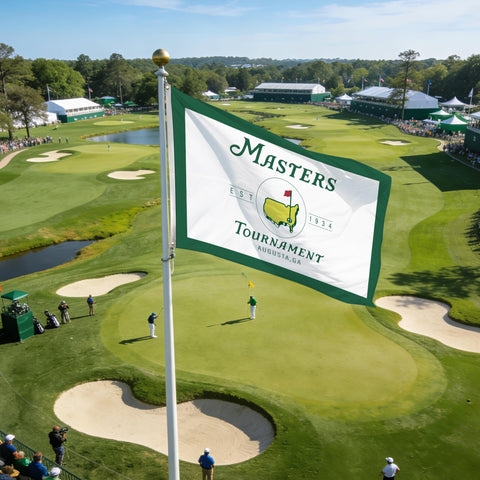Master Tournament Flag easy hanging with top sleeve for standard stands