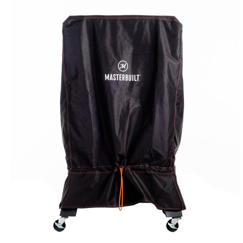 Masterbuilt 40-inch vertical smoker cover front view shows rugged weather-ready fabric