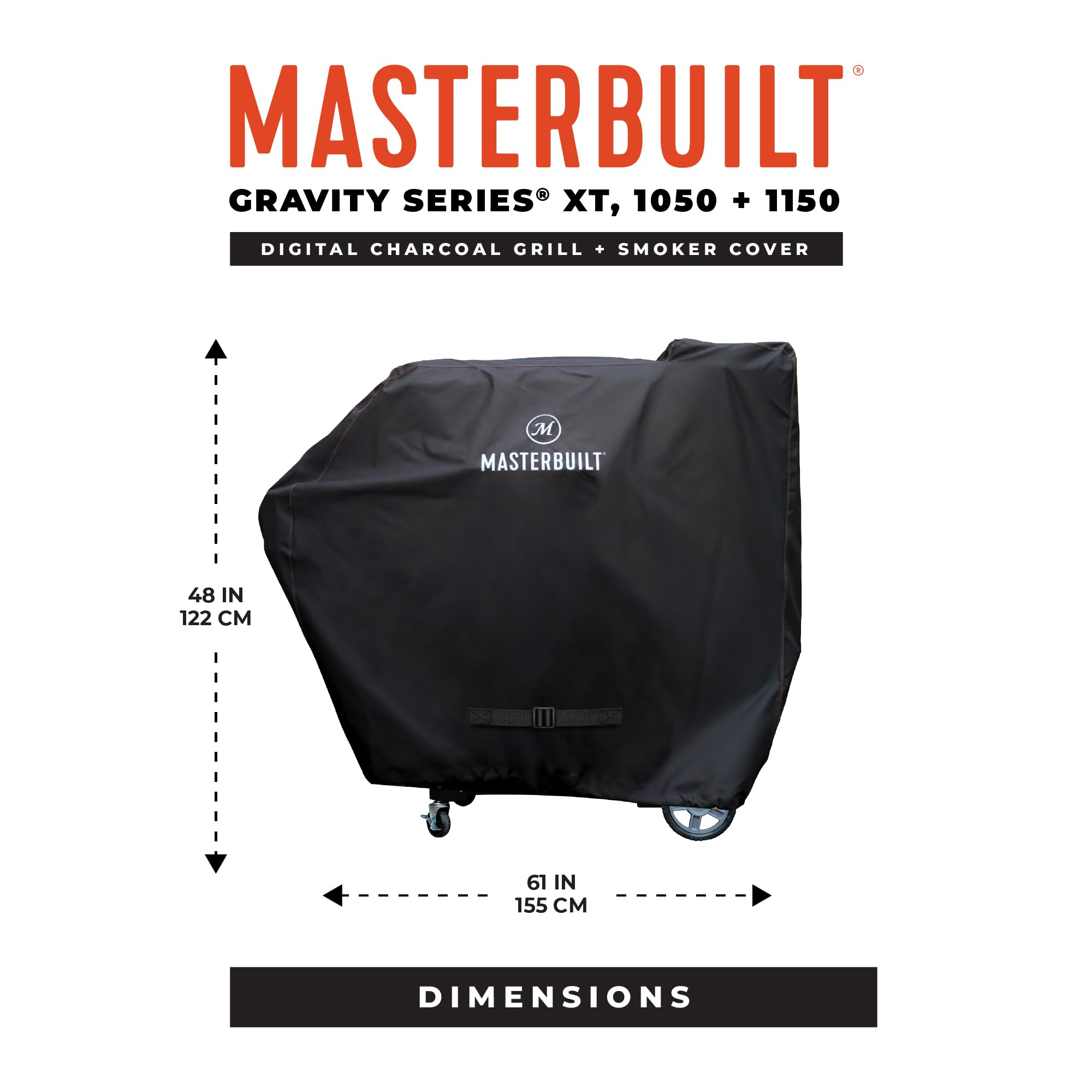 Masterbuilt Gravity Series cover fits 1050, 1150, and XT grills for outdoor protection